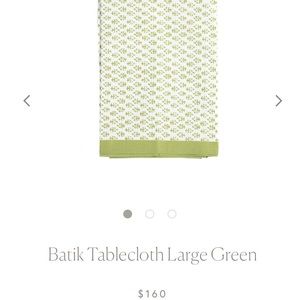 Amanda Lindroth Batik Large Tablecloth Green